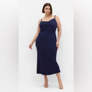 City Chic Navy Midi Dress